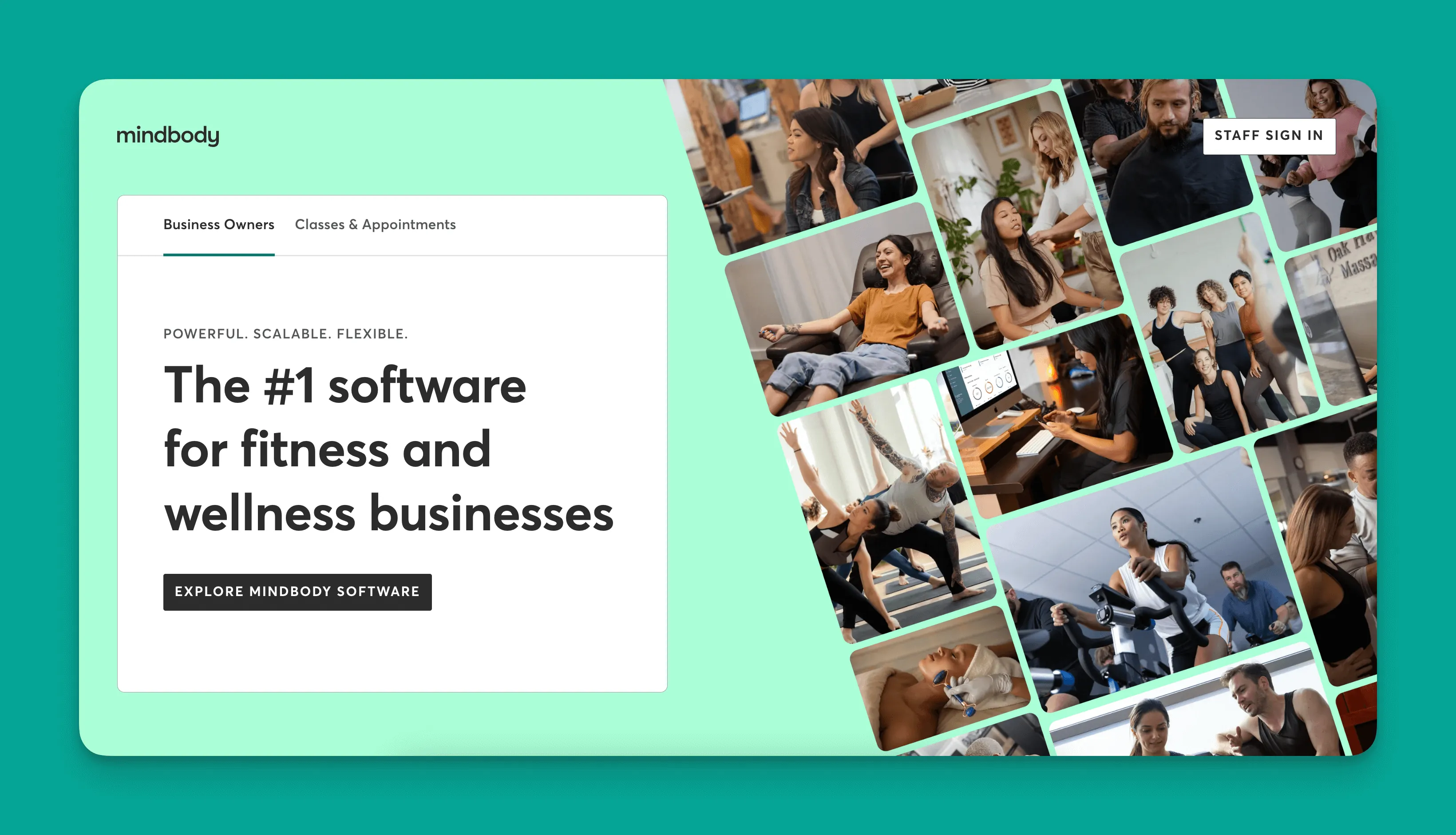 Plataforma de gestión de salón Mindbody