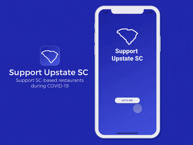 Demostración animada de la aplicación Support Upstate SC por Patrick Ford