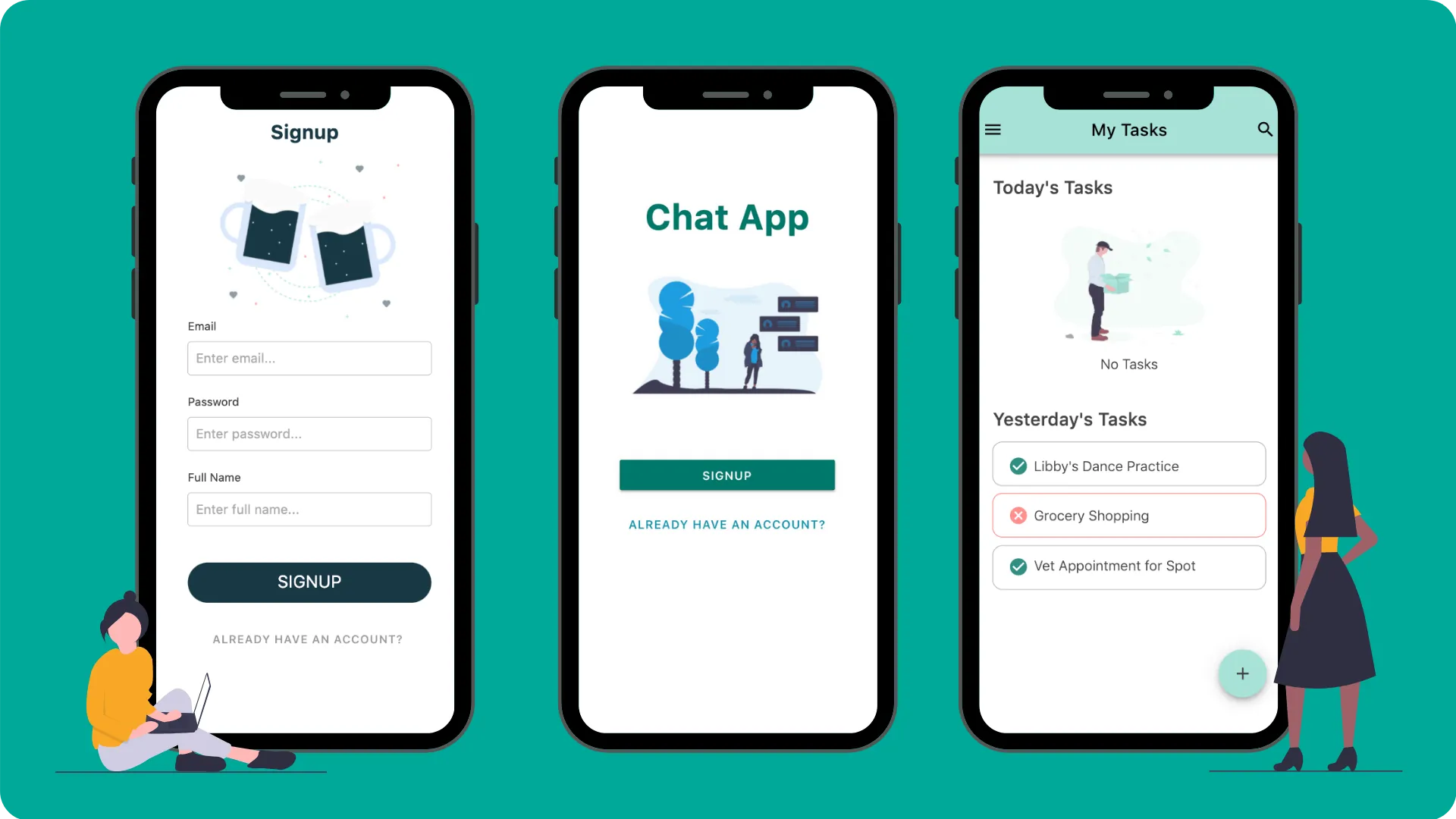 Illustrations UnDraw dans l'application Adalo