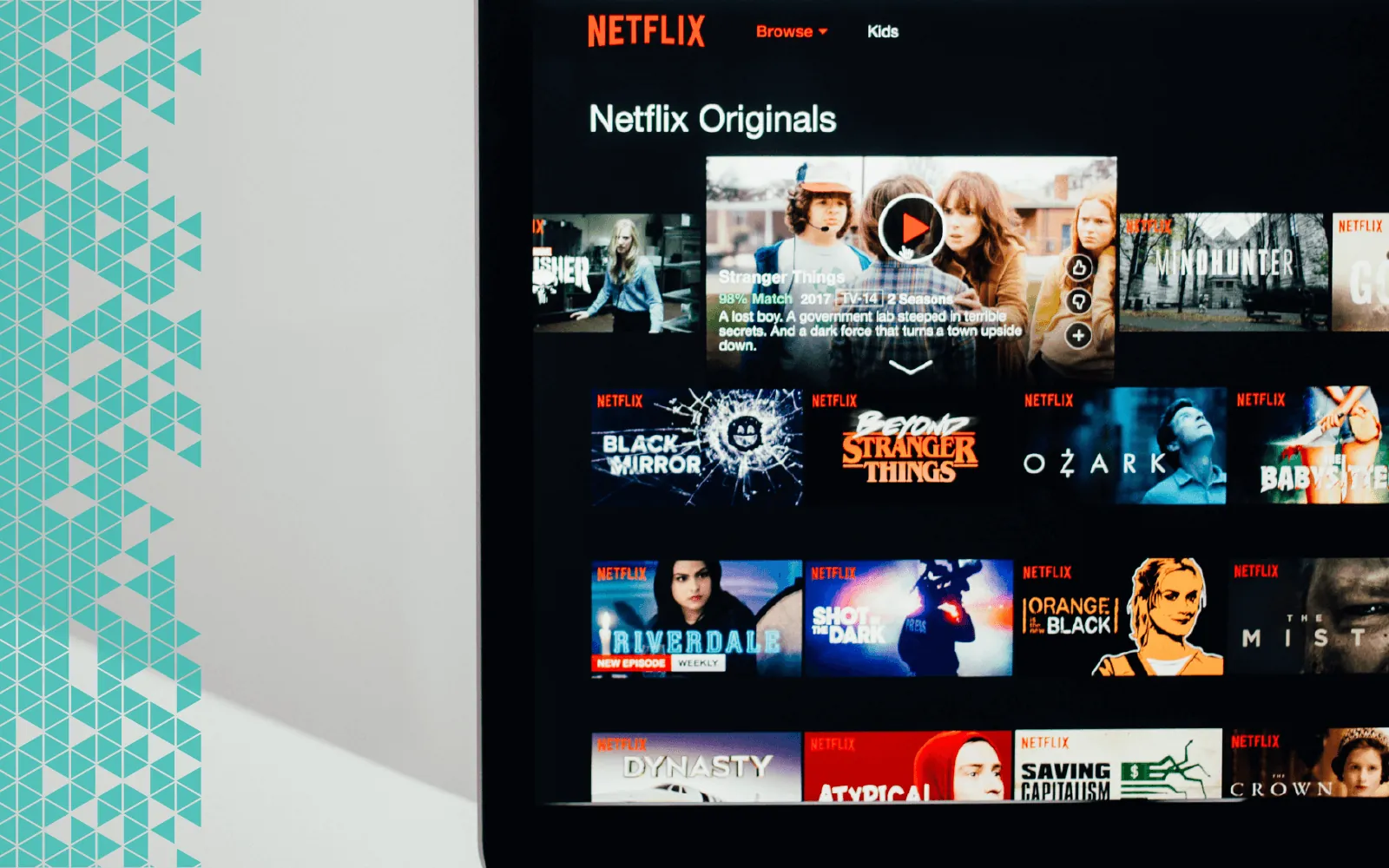 Ilustración de evolución de Netflix