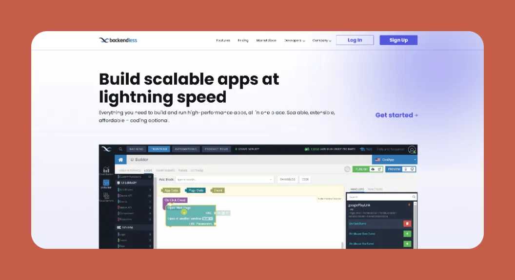 Interface Backendless