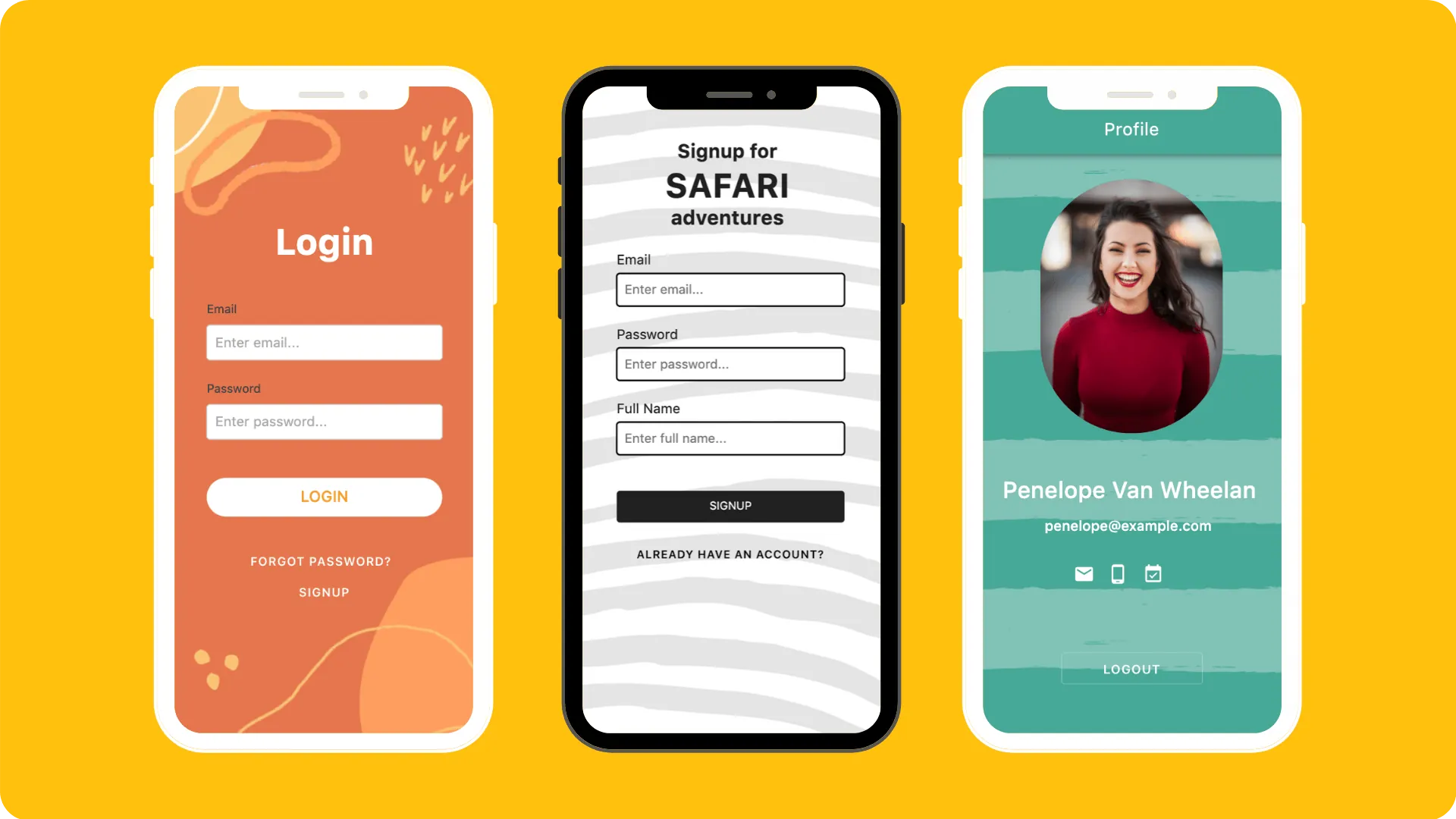 Arrière-plans Canva dans l'application Adalo