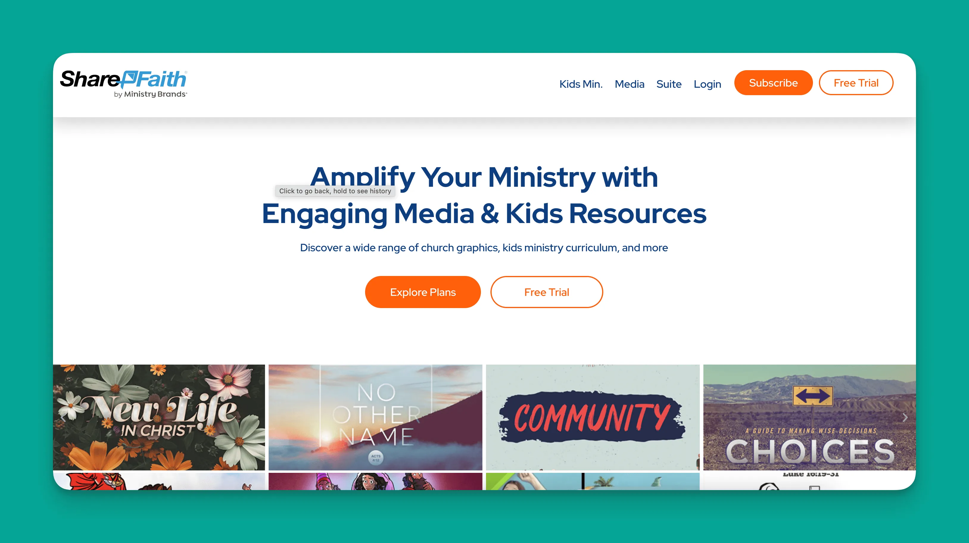 Interface ShareFaith