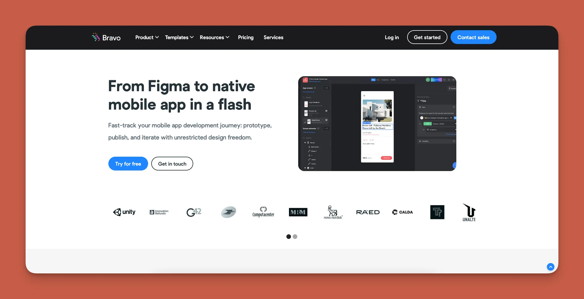 Interface de Figma vers application Bravo Studio