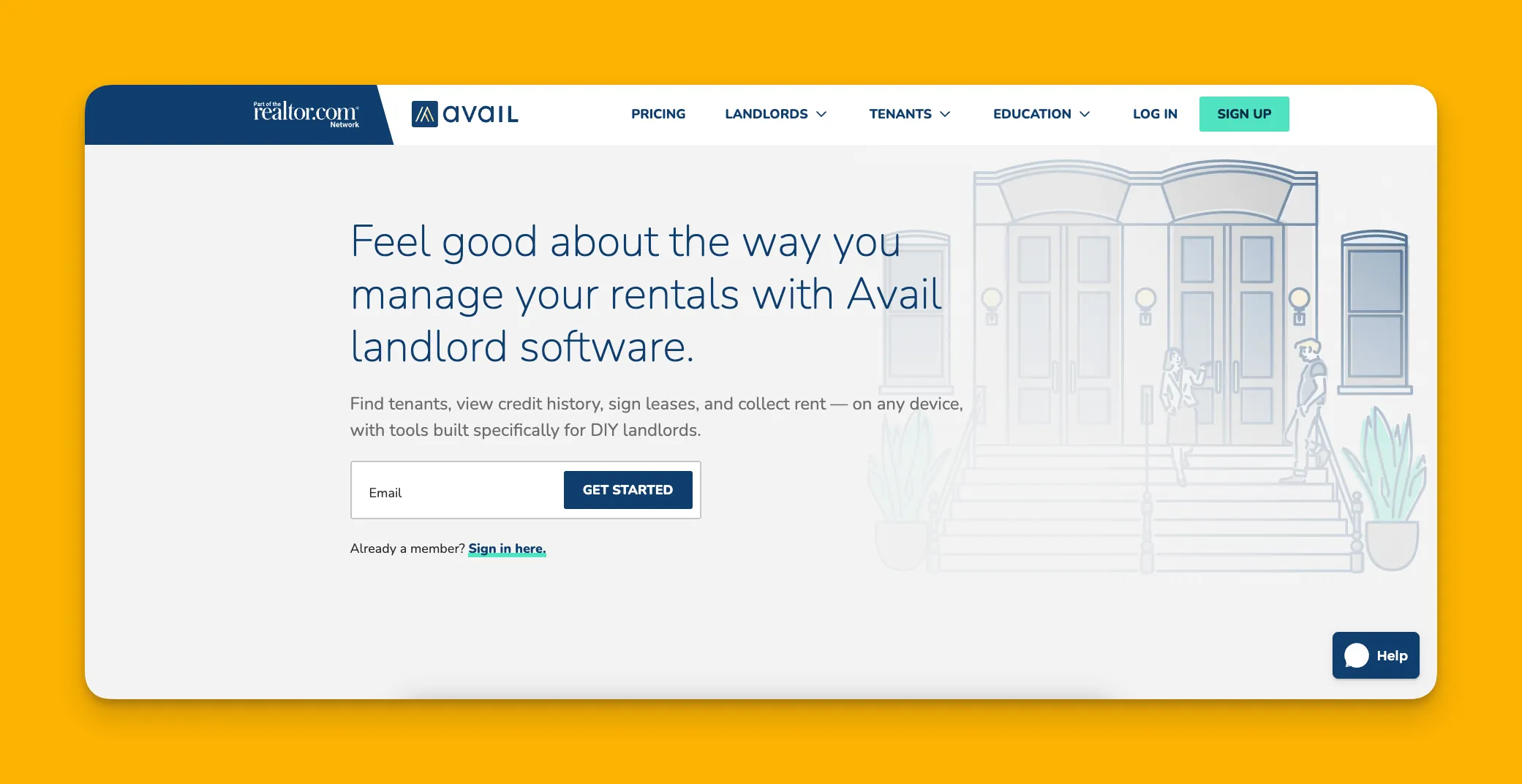 Interfaz de gestión de propiedades Avail