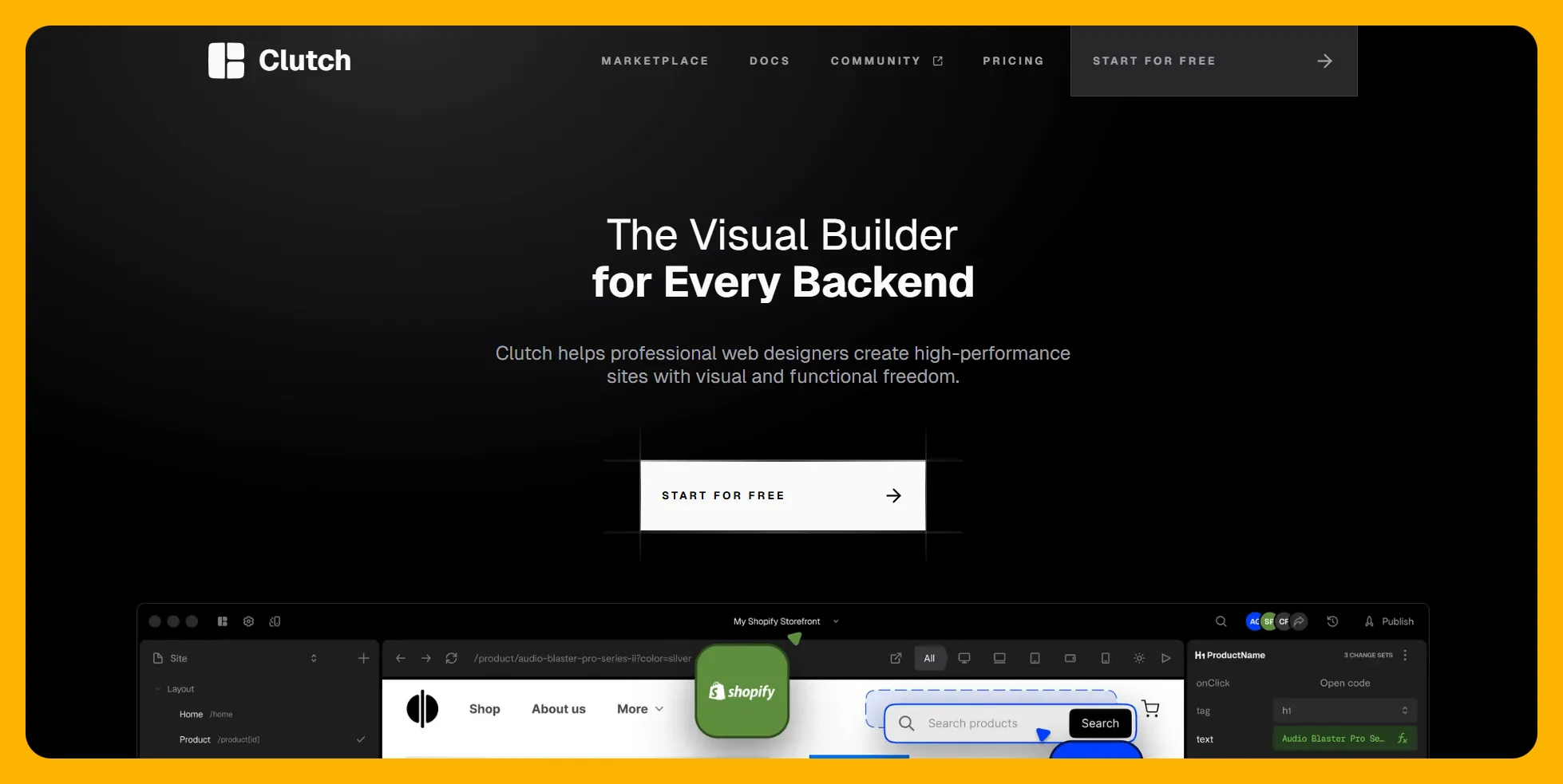 Interfaz de Clutch.io