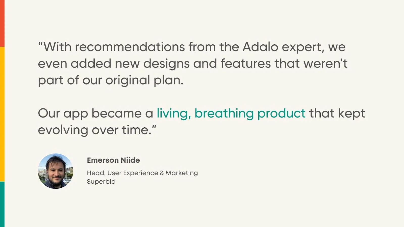 Evolución de la aplicación Superbid