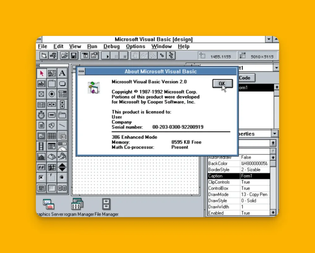Ejemplo de interfaz Visual Basic