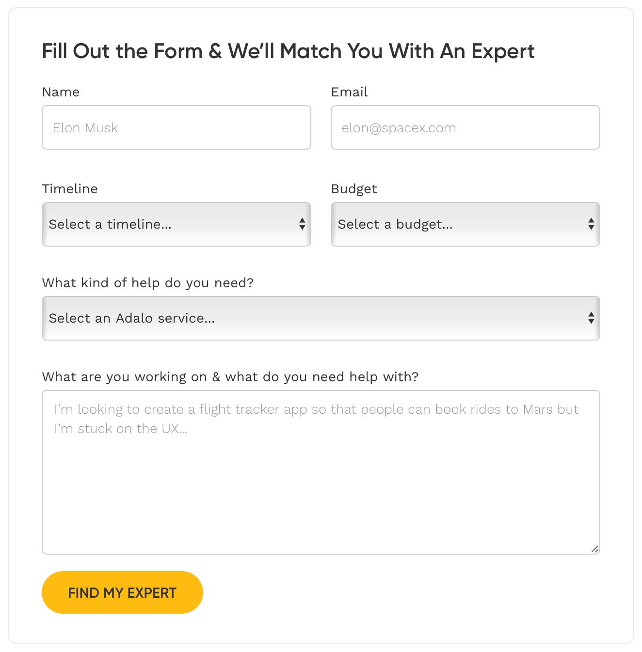 Consulta de expertos de Adalo