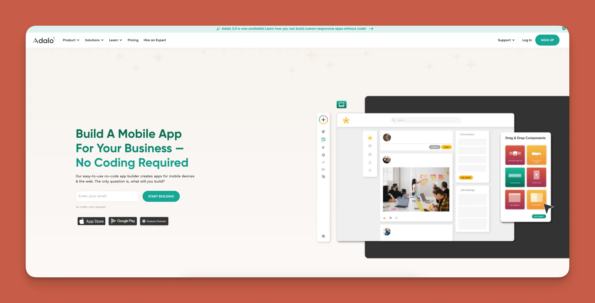 Adalo app builder interface