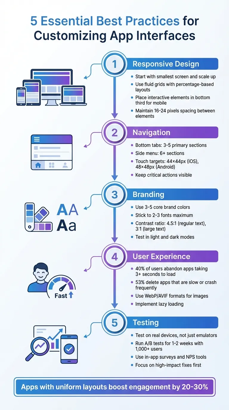 5 meilleures pratiques essentielles pour personnaliser les interfaces d'applications