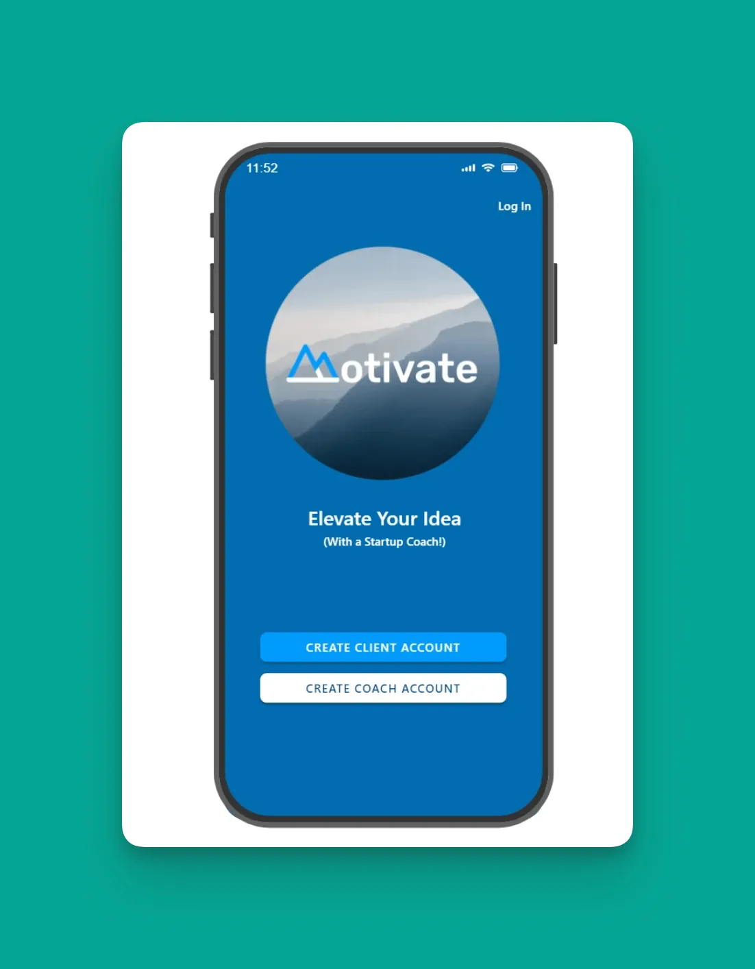 Captura de pantalla de la plantilla de aplicación de coaching de Adalo