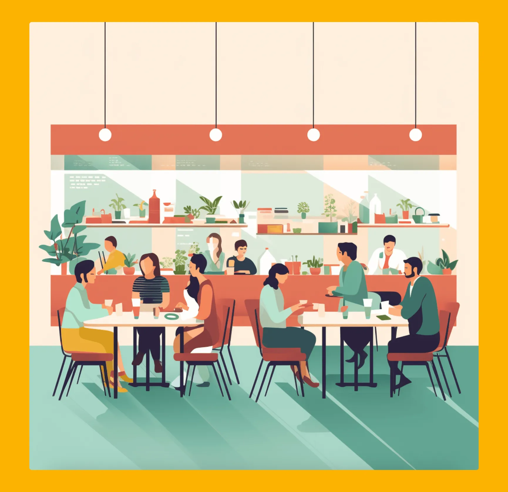 Interfaz de aplicación de reservas de restaurante