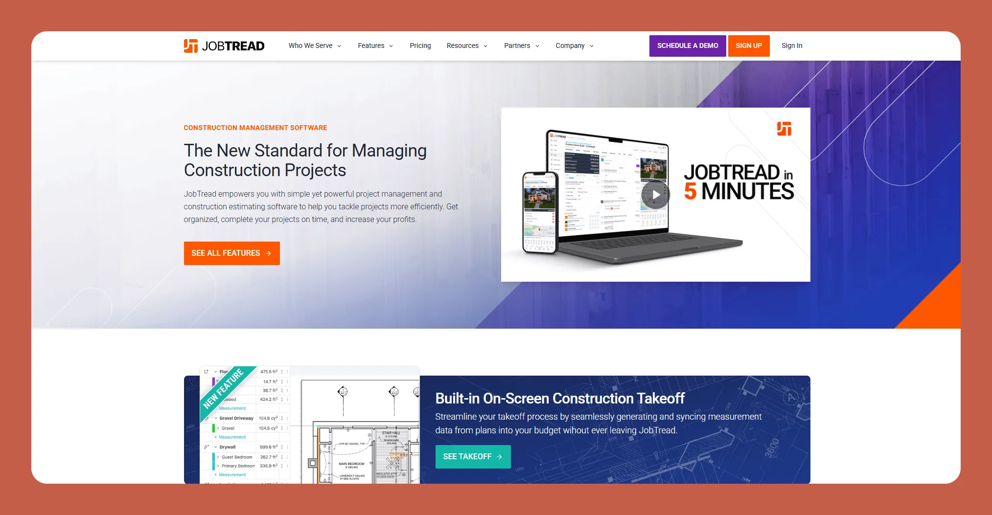 Interface de JobTread