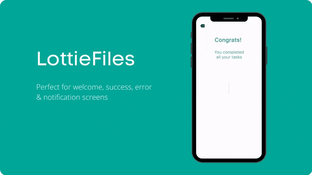 Exemple de spinner de chargement Lottie animé pour le design d'applications mobiles