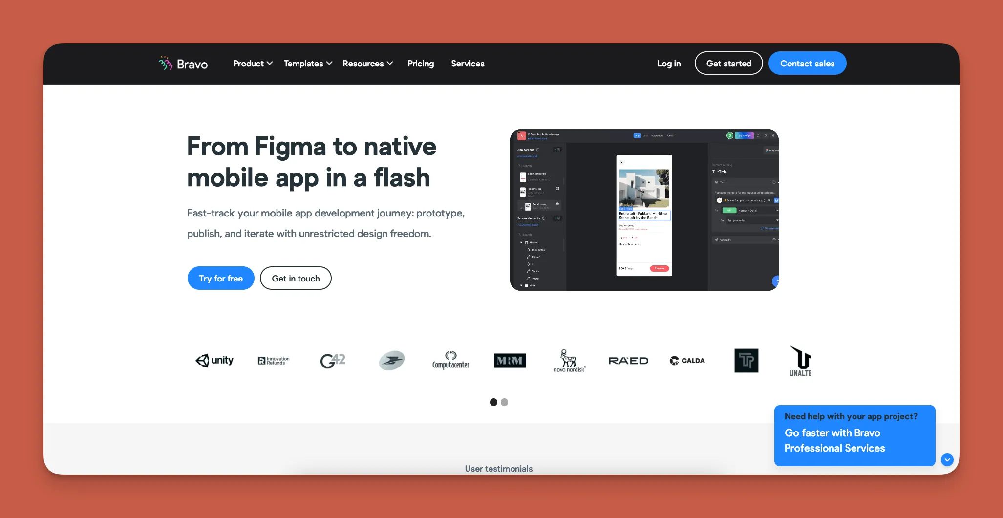 Bravo Studio app builder interface