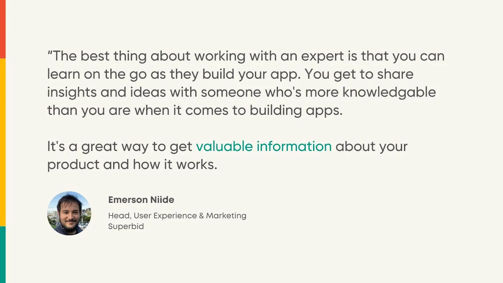 Colaboración con experto de Adalo