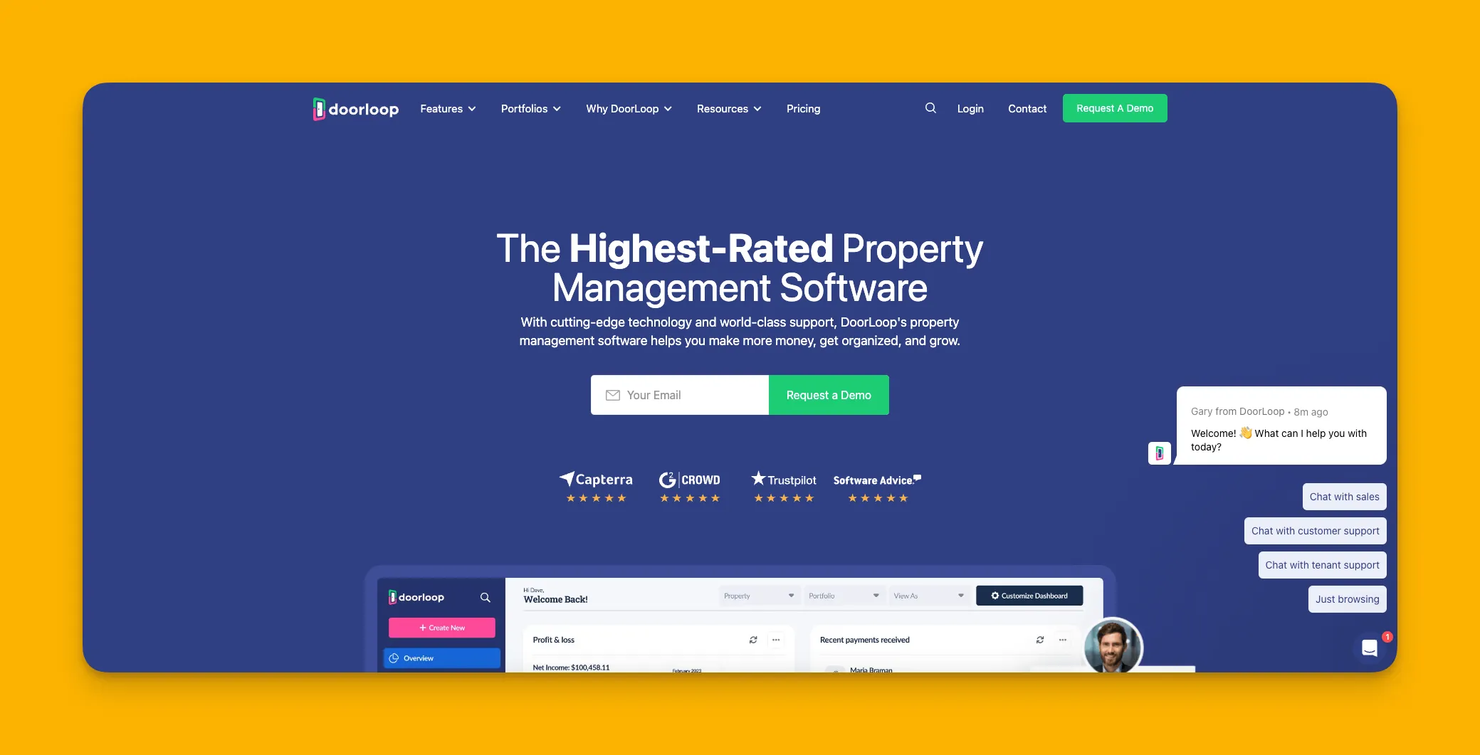 CRM de gestión de propiedades DoorLoop