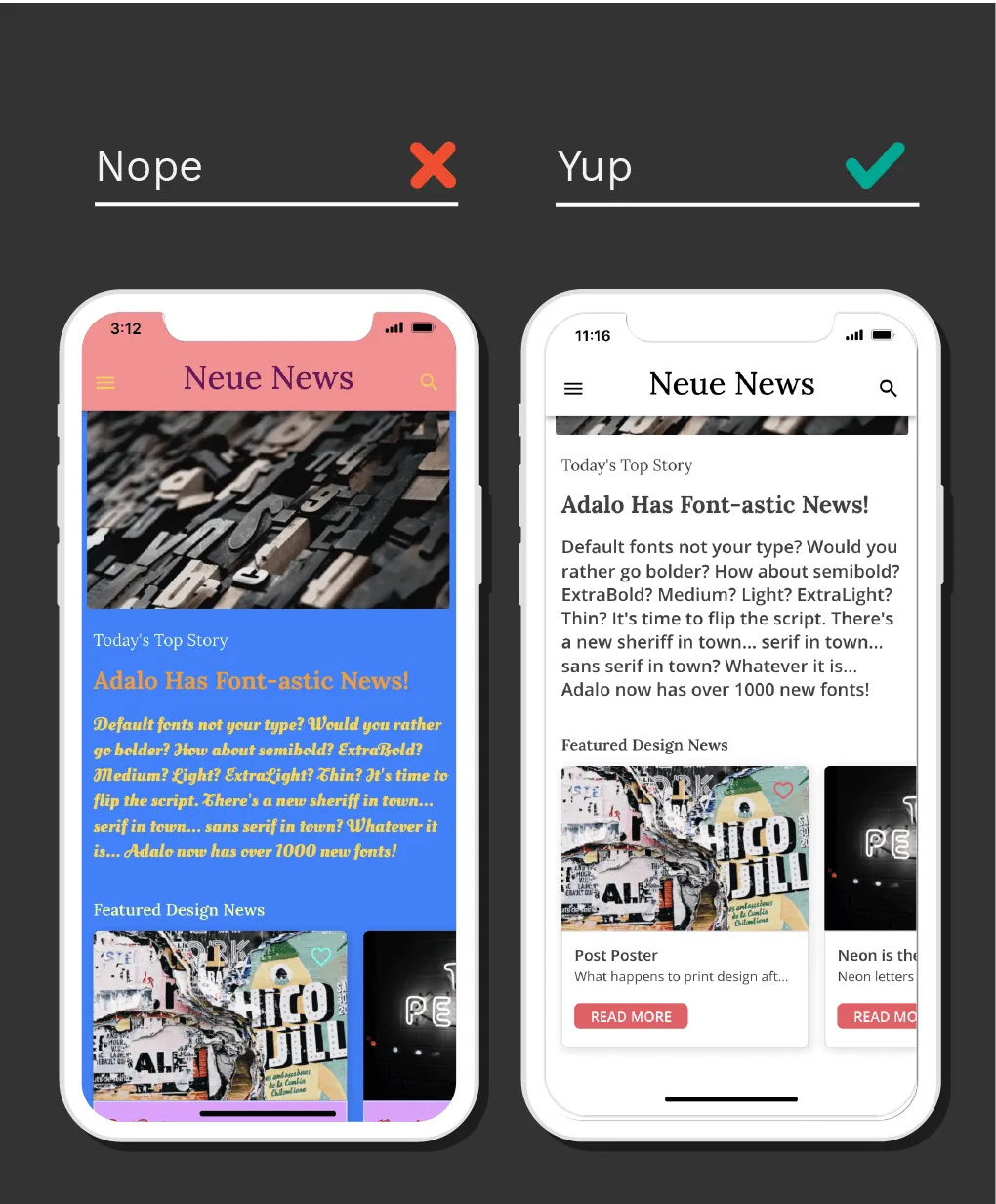 Ejemplo de paleta de colores
