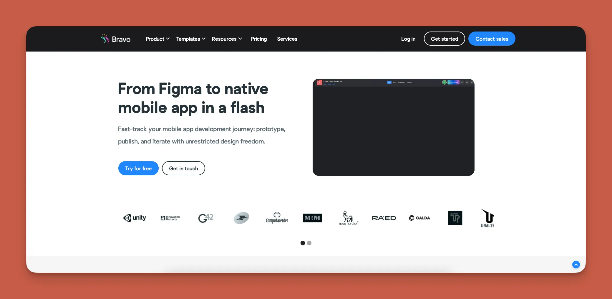 Interface de Bravo Studio