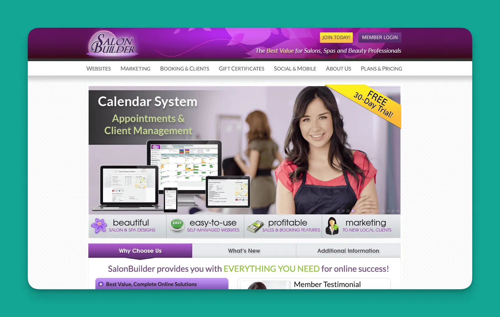 Interface Salon Builder