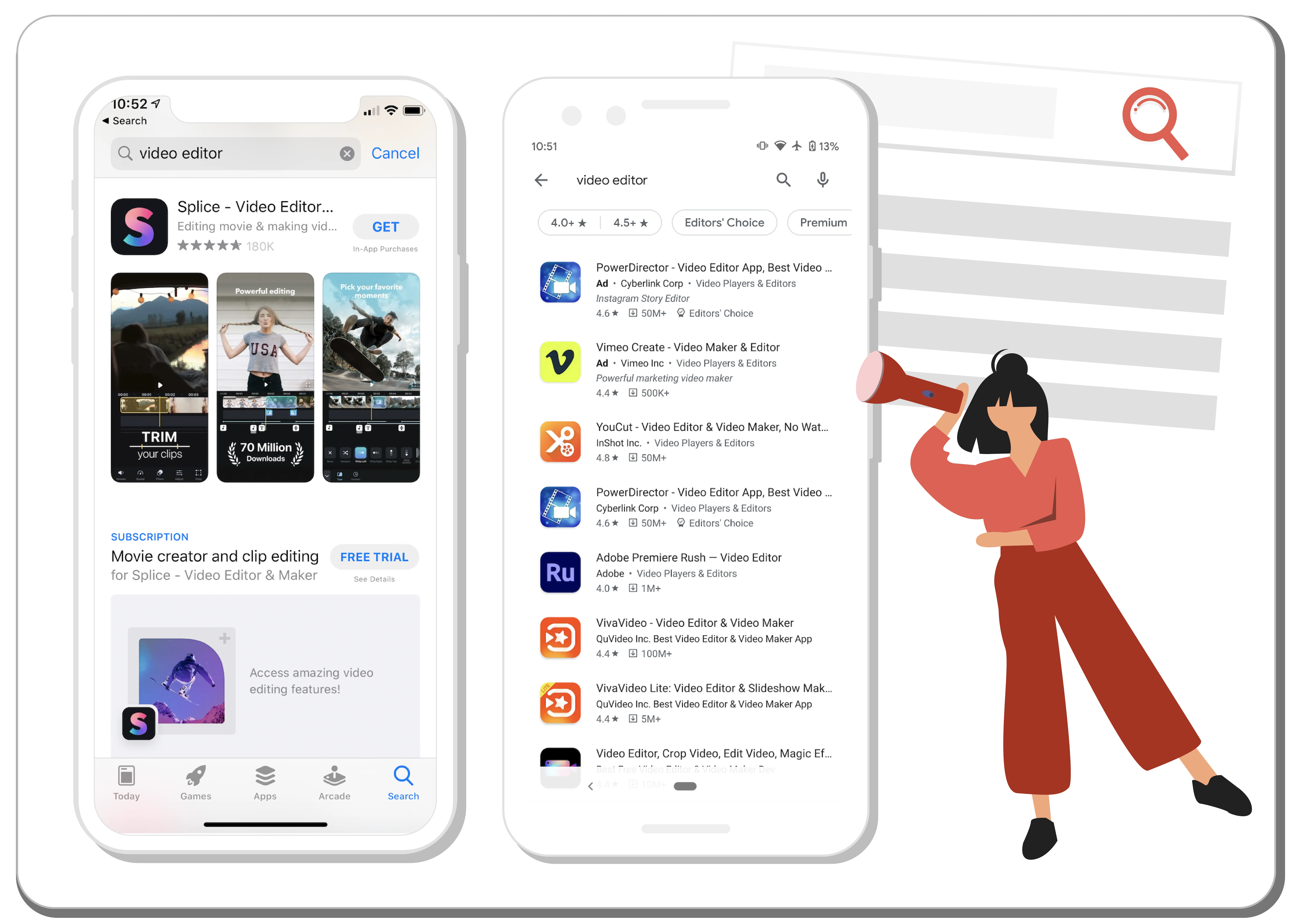 Interfaz de investigación de palabras clave que muestra métricas de volumen de búsqueda y dificultad