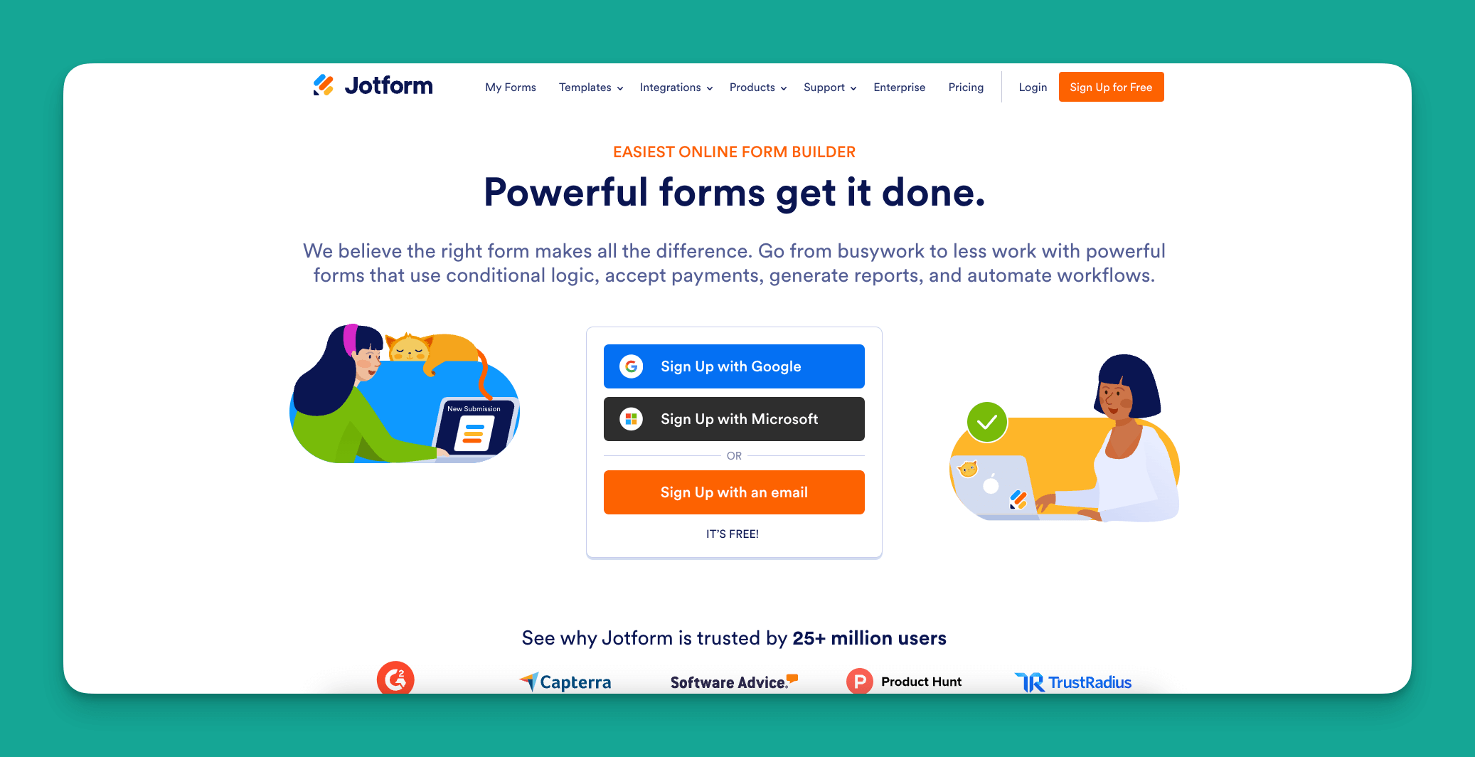 Interfaz del constructor de aplicaciones Jotform