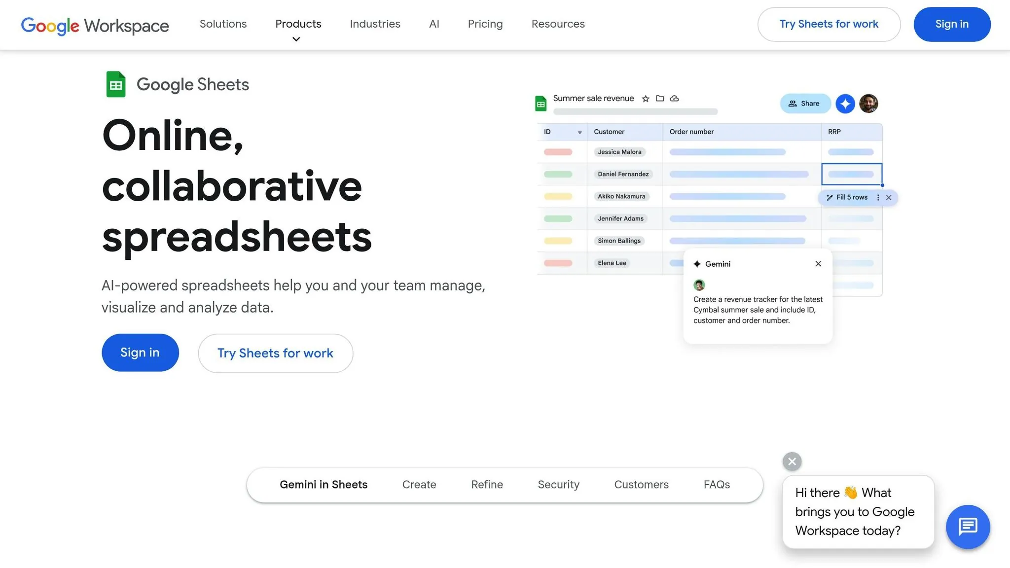 Google Sheets