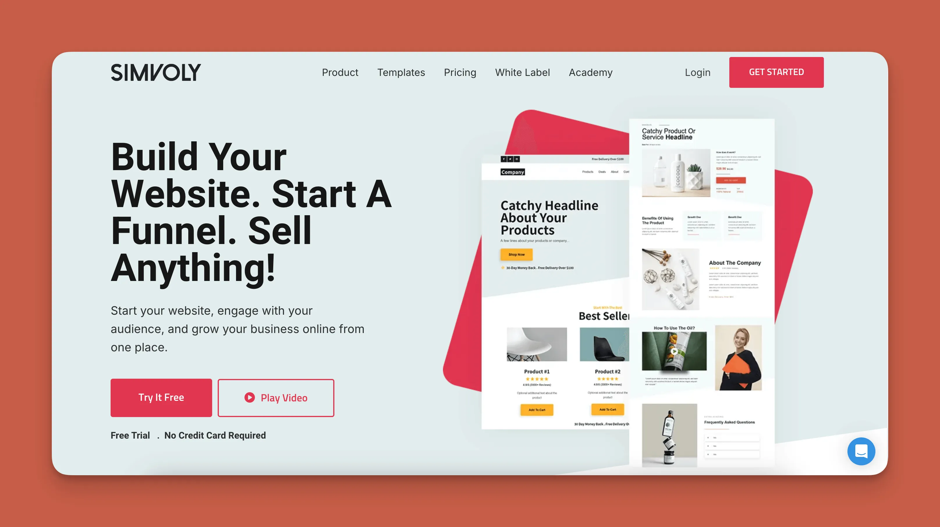 Constructor de embudo de ventas Simvoly