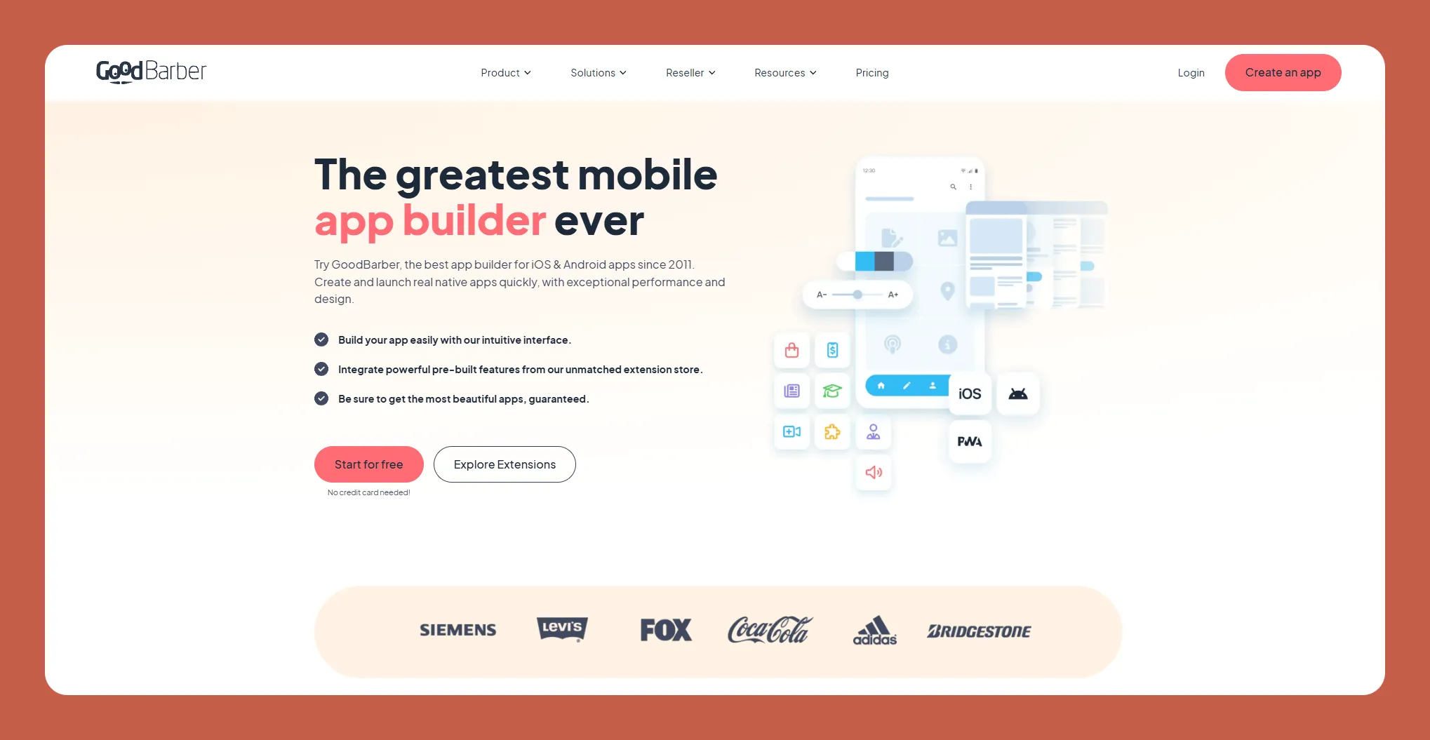 Descripción general de la plataforma GoodBarber