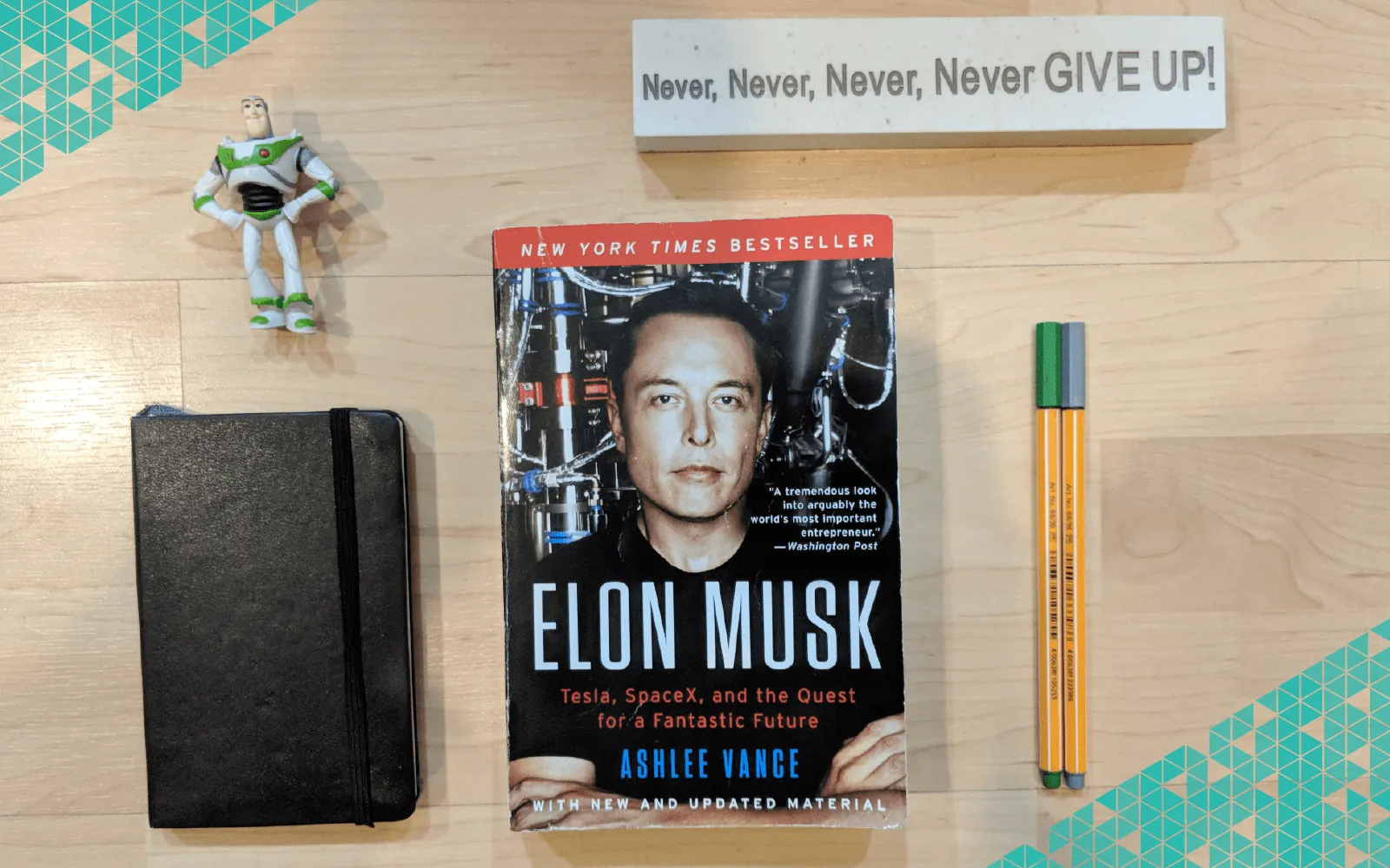 Ilustração da jornada de inovação de Elon Musk