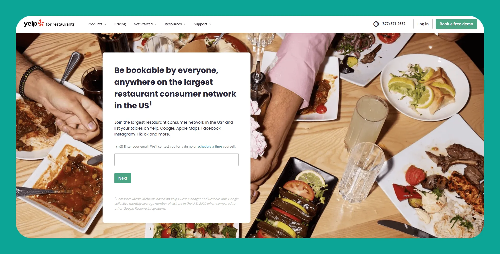 Interfaz de Reservas de Yelp