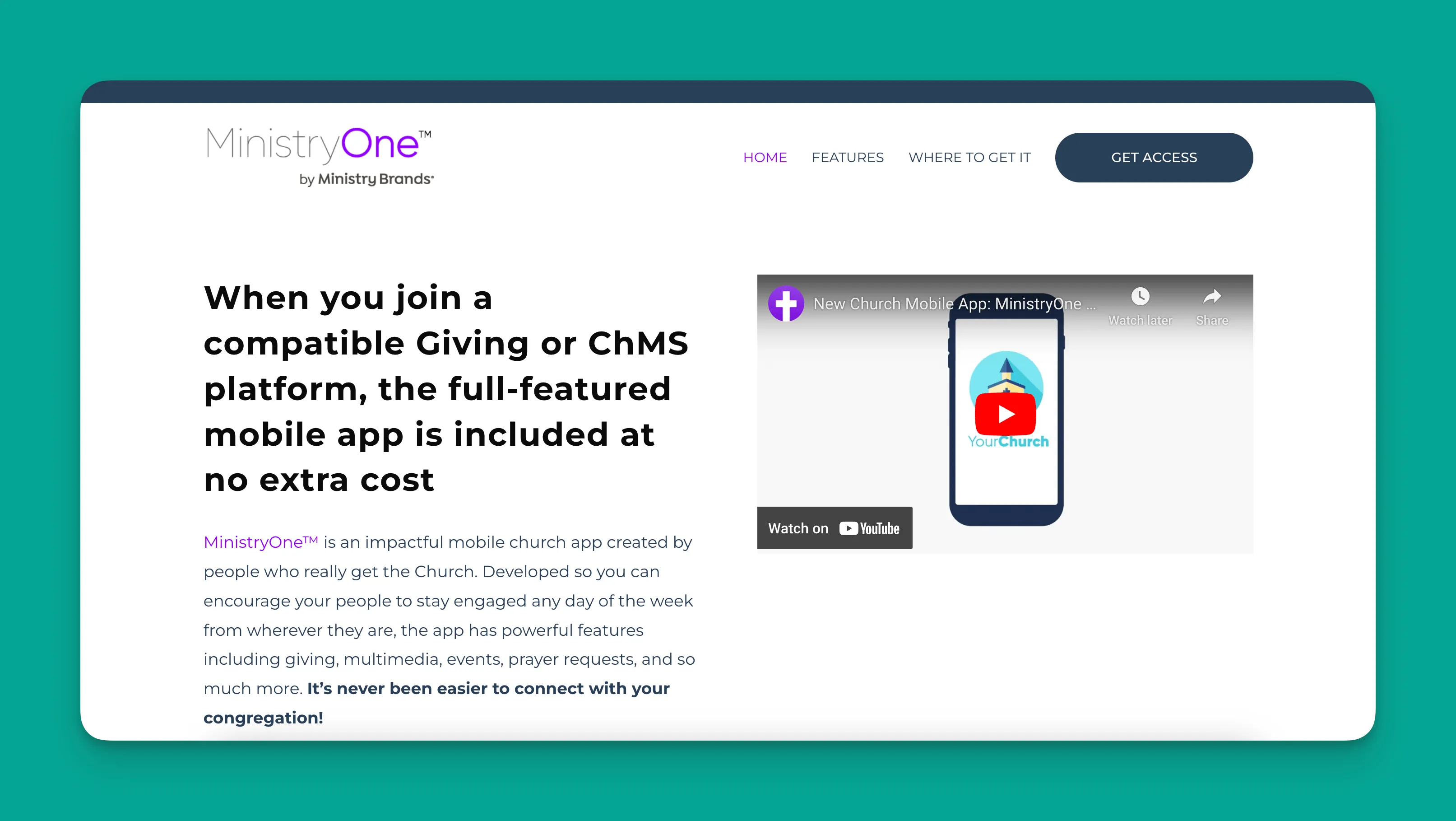 Interface MinistryOne