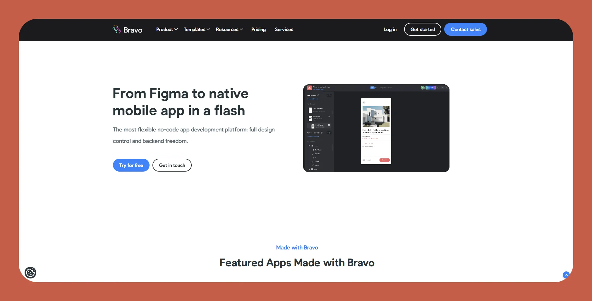 Interface de Bravo Studio