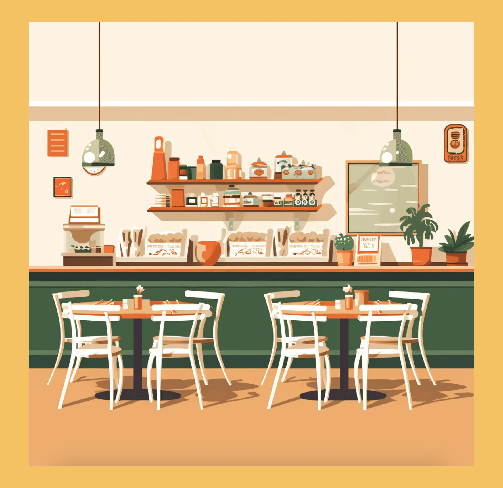 Restaurant app interface built with Adalo