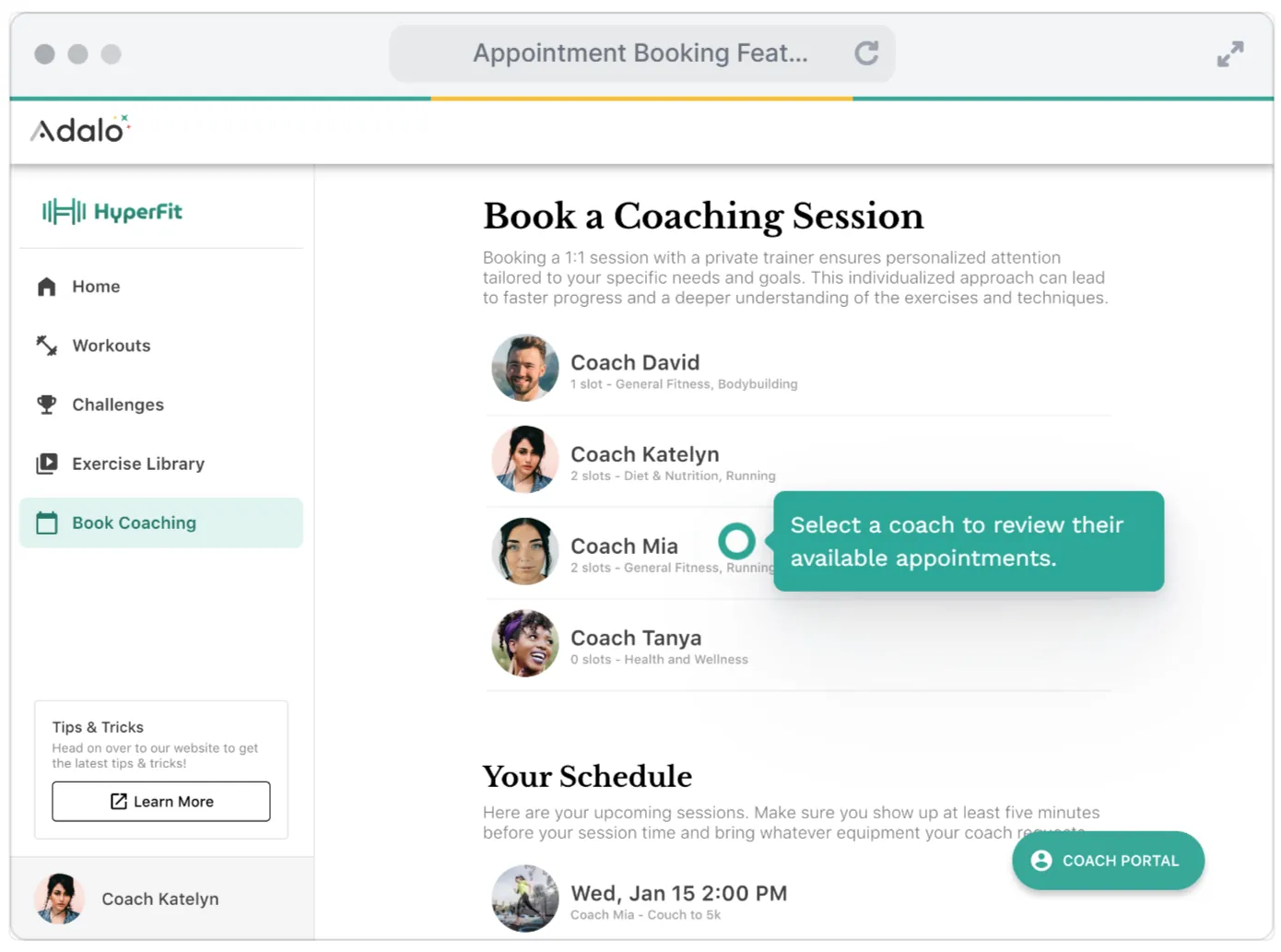 Ejemplo de formulario de reserva