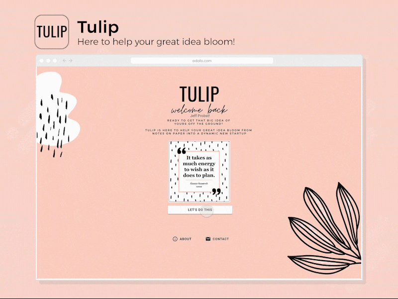 Demostración animada de la aplicación planificador Tulip por Emily Fukunaga