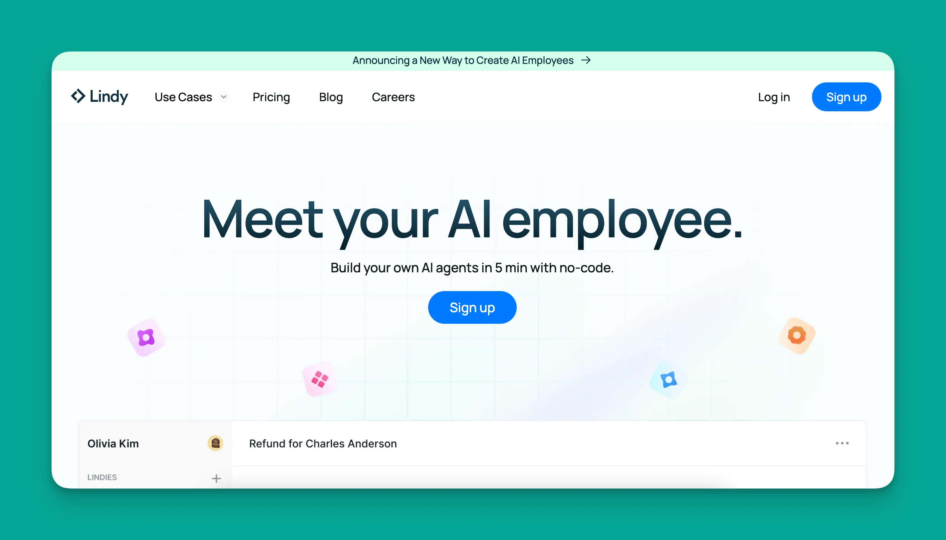Lindy AI assistant builder interface