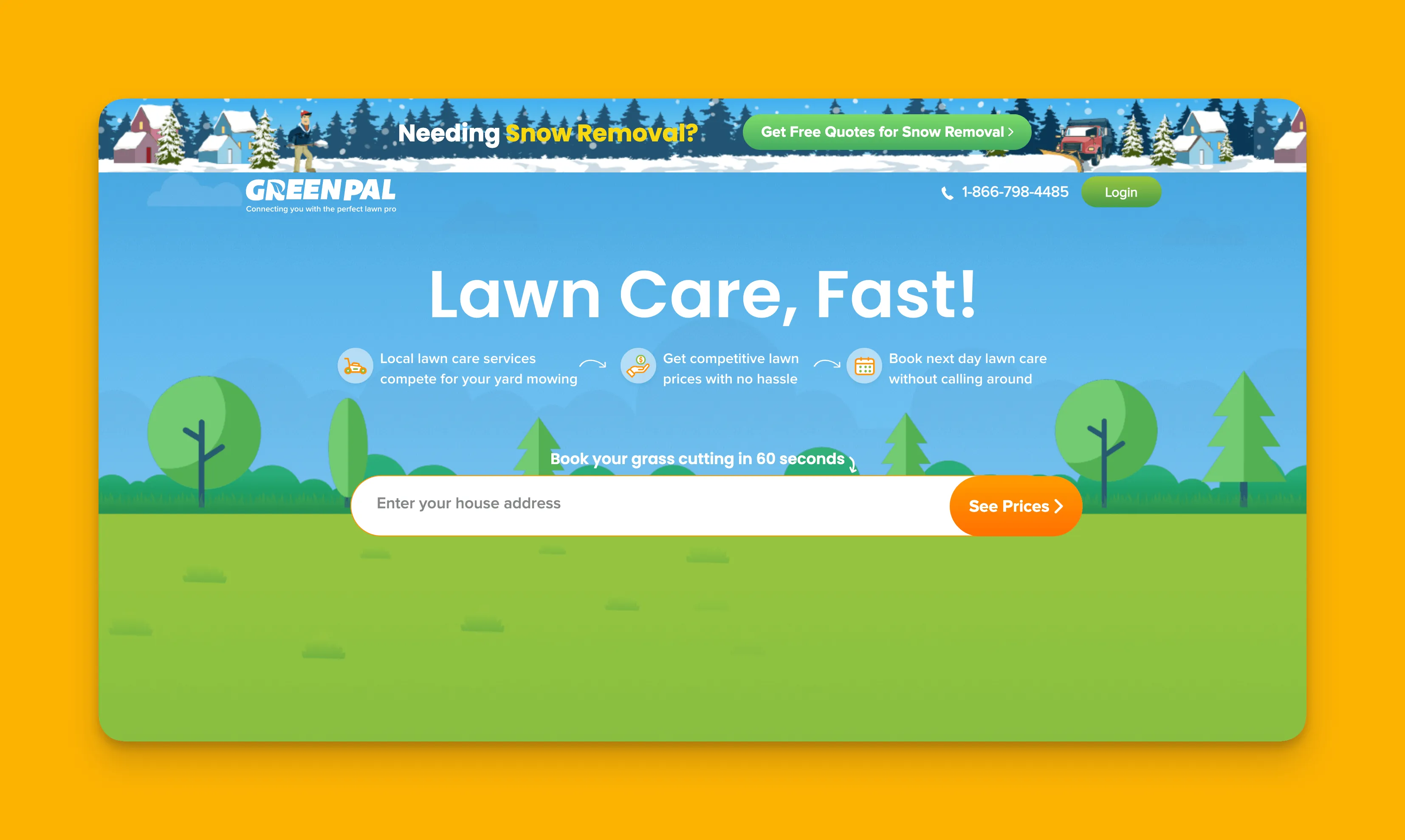 Interfaz de GreenPal