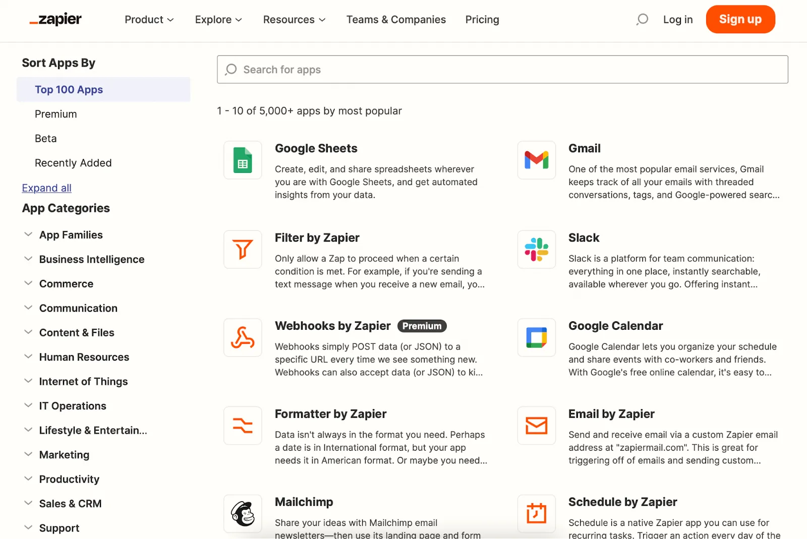 Integraciones de aplicaciones Make