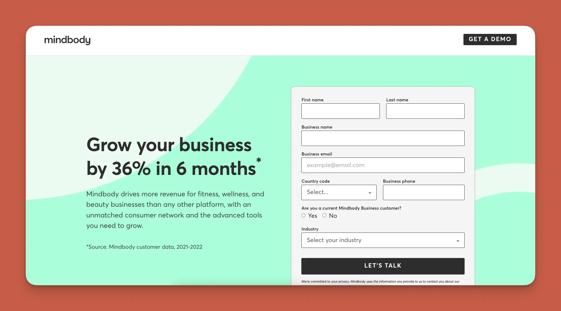 Mindbody salon management dashboard