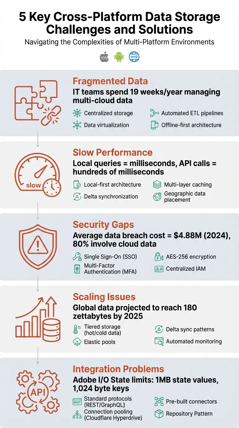 5 Desafíos Clave de Almacenamiento de Datos Multiplataforma y Soluciones