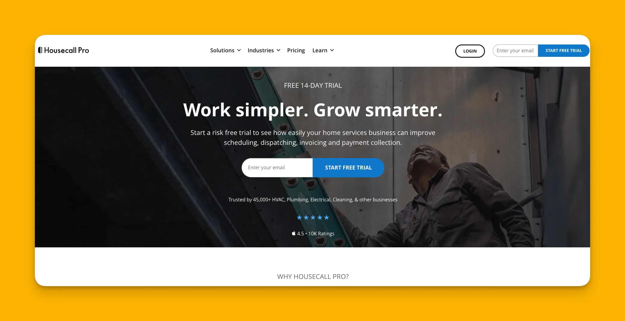 Interface Housecall Pro
