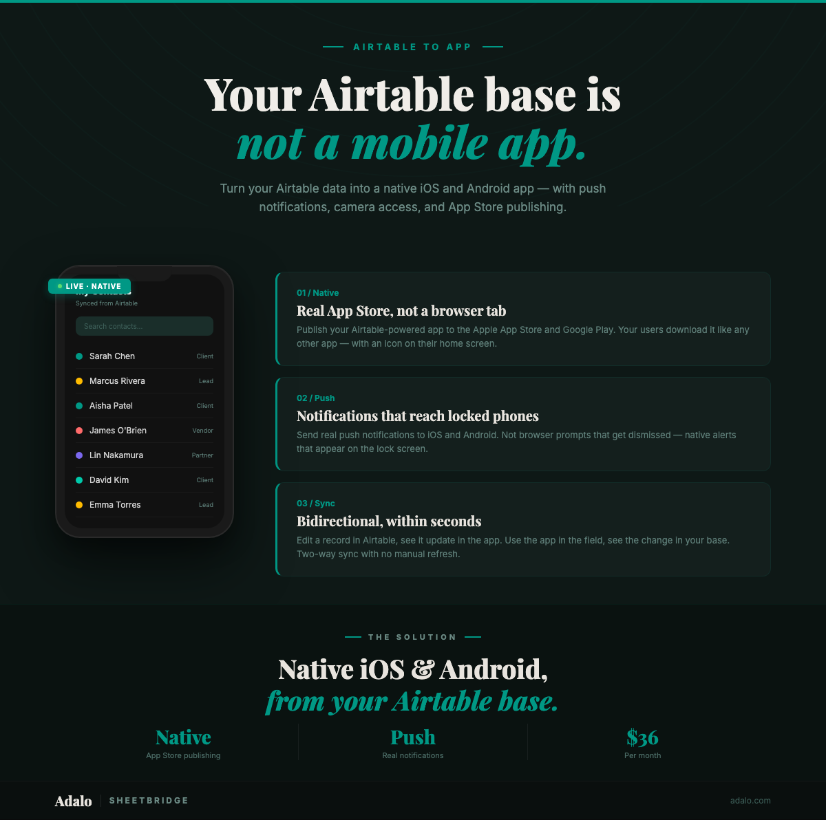 Превратите вашу базу Airtable в нативное мобильное приложение