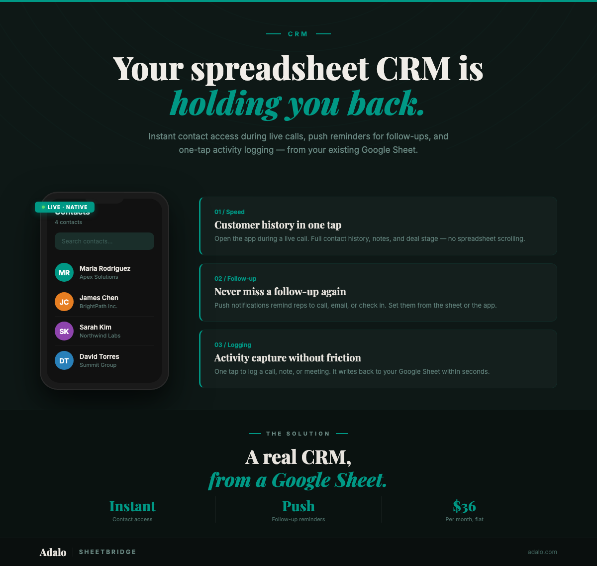 Turn Your Google Sheets CRM Into a Real App