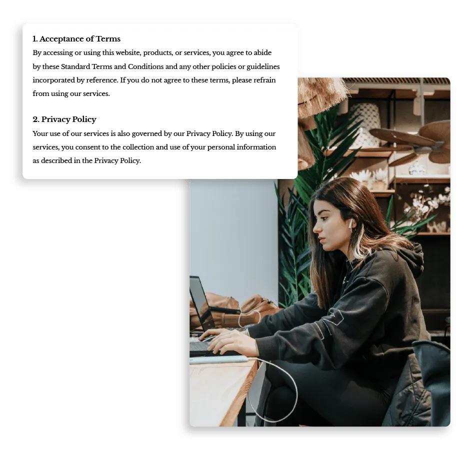 Display Terms & Conditions
