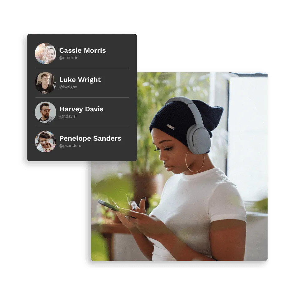 Ve rápidamente todos los usuarios para interactuar más