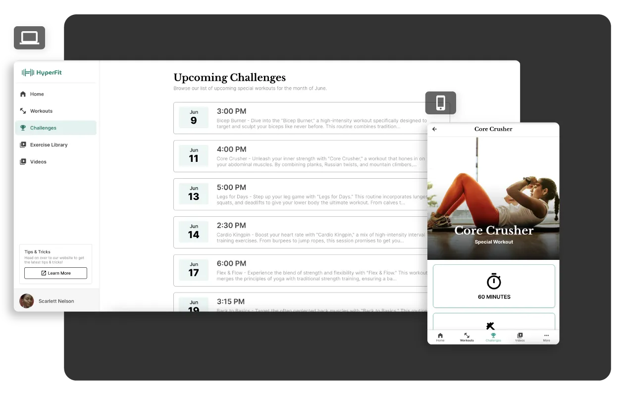 Examinar fechas en una imagen de aplicación móvil personalizada