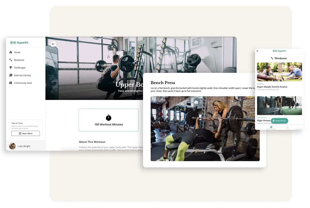 Crea entrenamientos personalizados para tus clientes en una aplicación Imagen