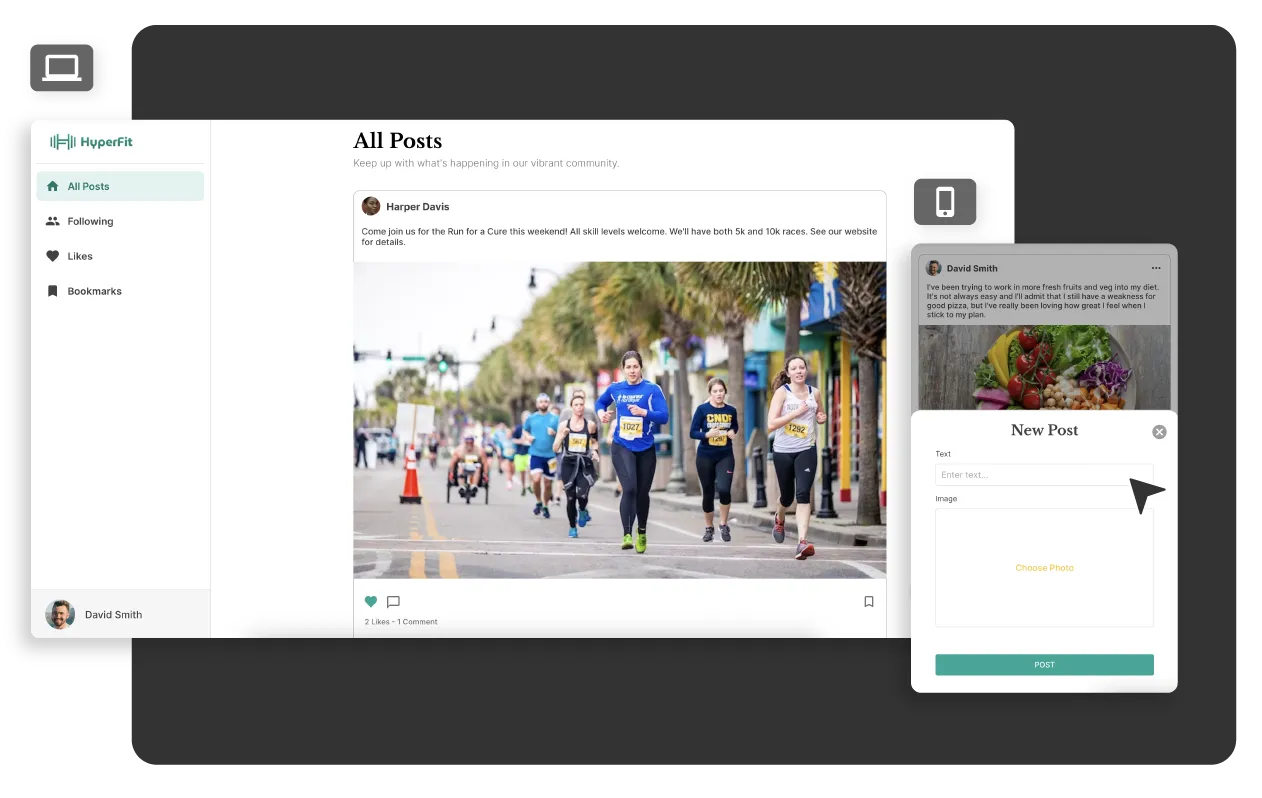 Crea una imagen de aplicación de redes sociales sin código